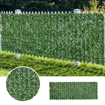 Outsunny Artificial Leaf Fence Panel for Garden Outdoor Indoor Decor