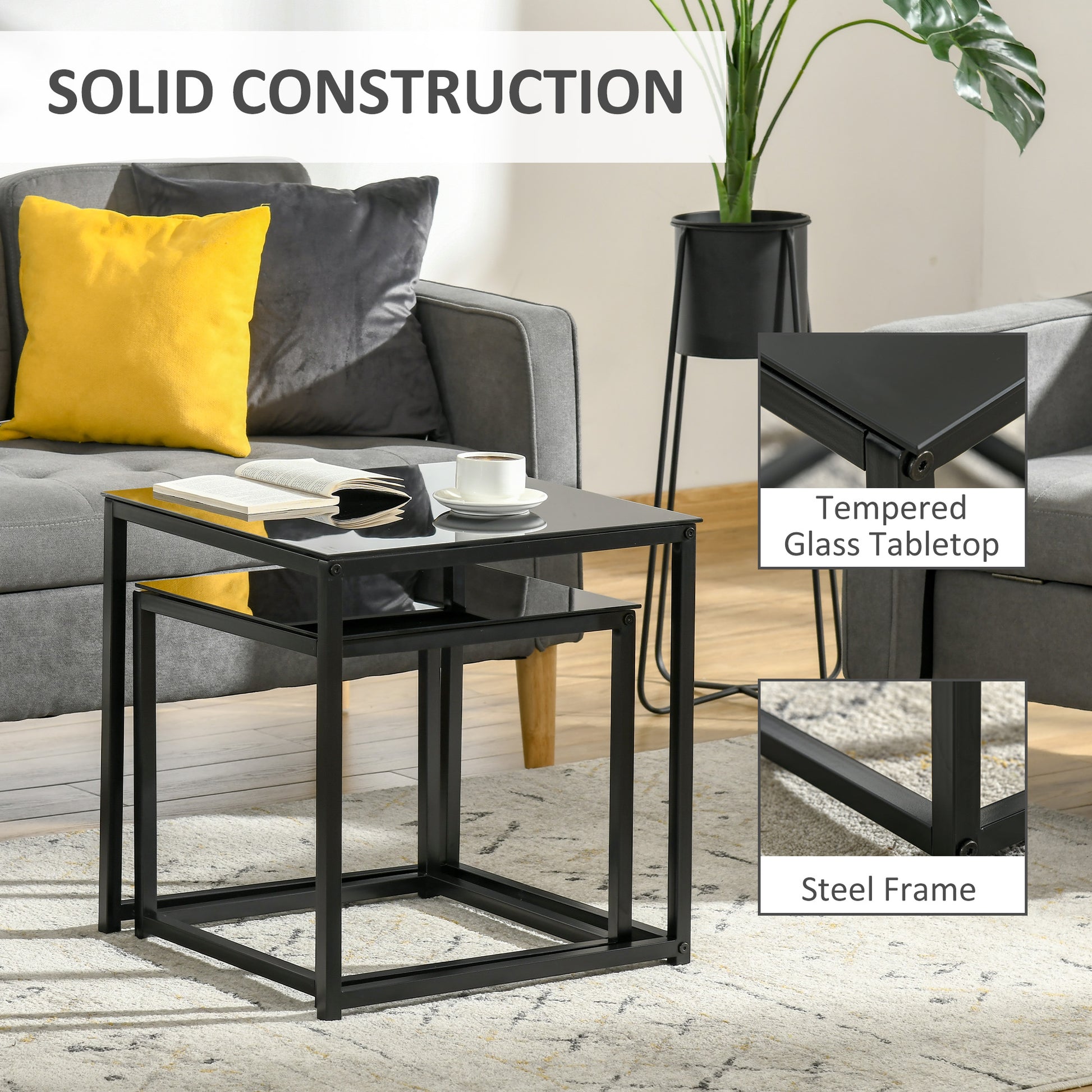 Homcom Nest of 2 Side Tables