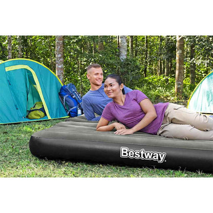 Bestway 3-in-1 Inflatable Airbed Black and Grey 188x99x25 cm