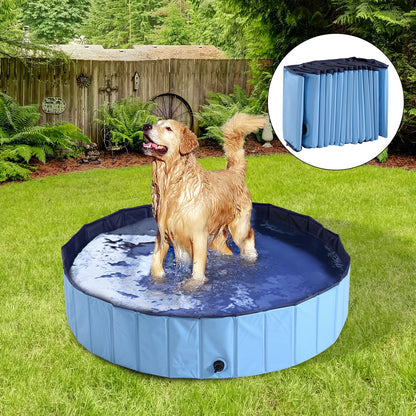 PawHut ?140 x 30H cm Pet Swimming Pool-Blue