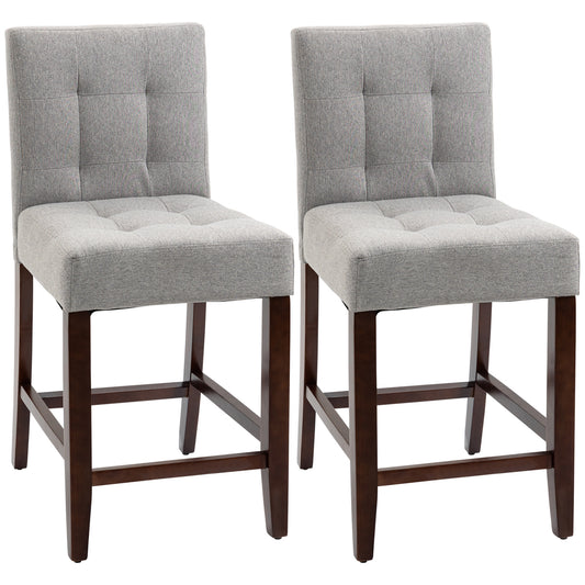 Homcom Modern Fabric Bar Stools Set of 2