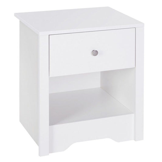 Homcom 53Wx42.5Dx59H cm Bedside Table-White