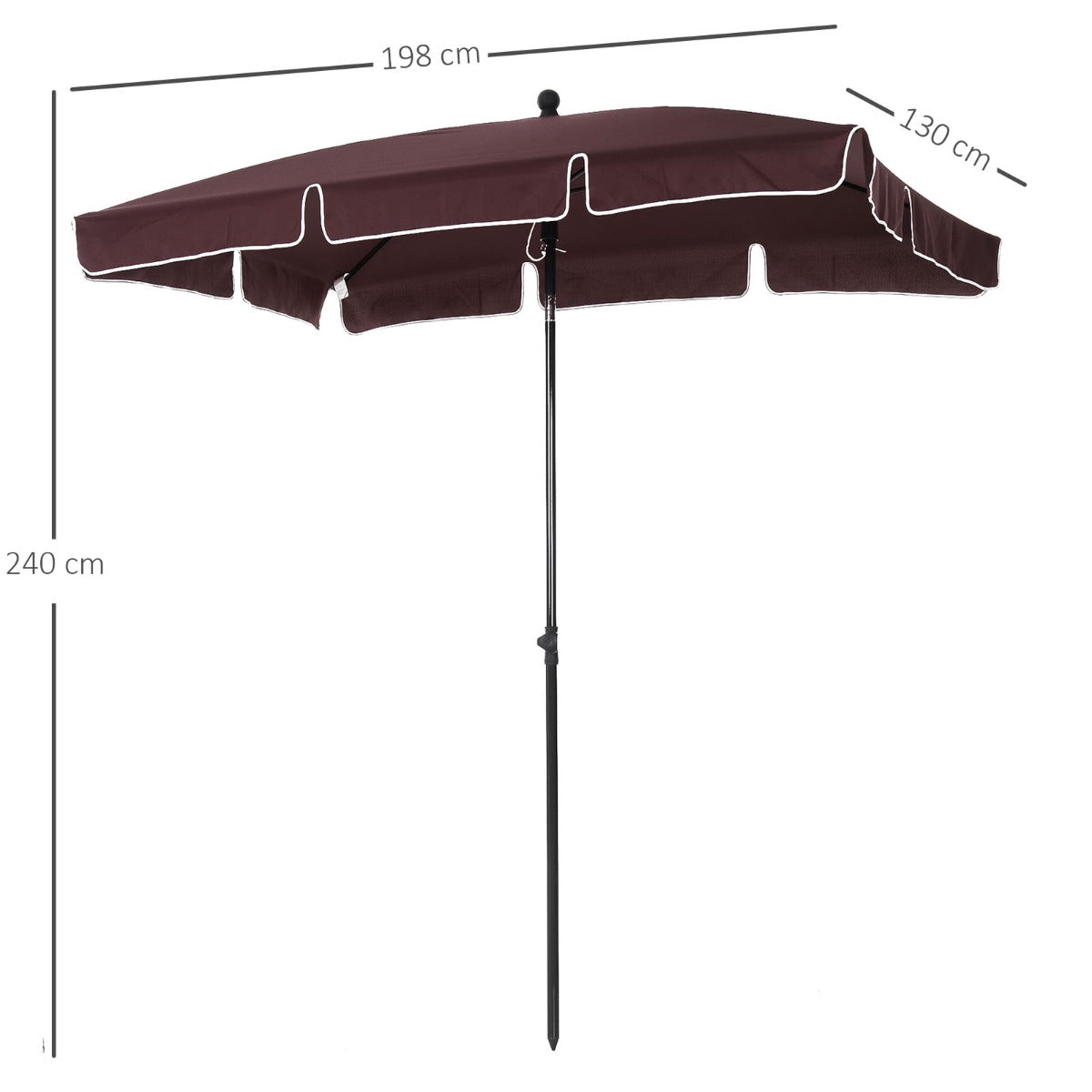 Outsunny Garden Parasol Umbrella