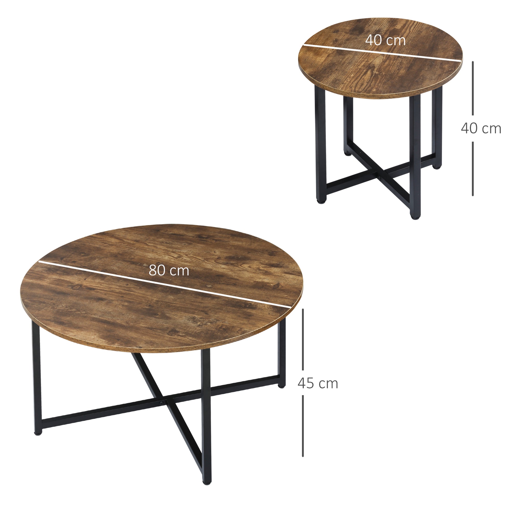 Homcom Round Coffee Table