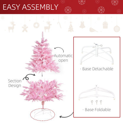 Homcom 4FT Artificial Christmas Tree Holiday Xmas Holiday Tree Decoration with Automatic Open for Home Party