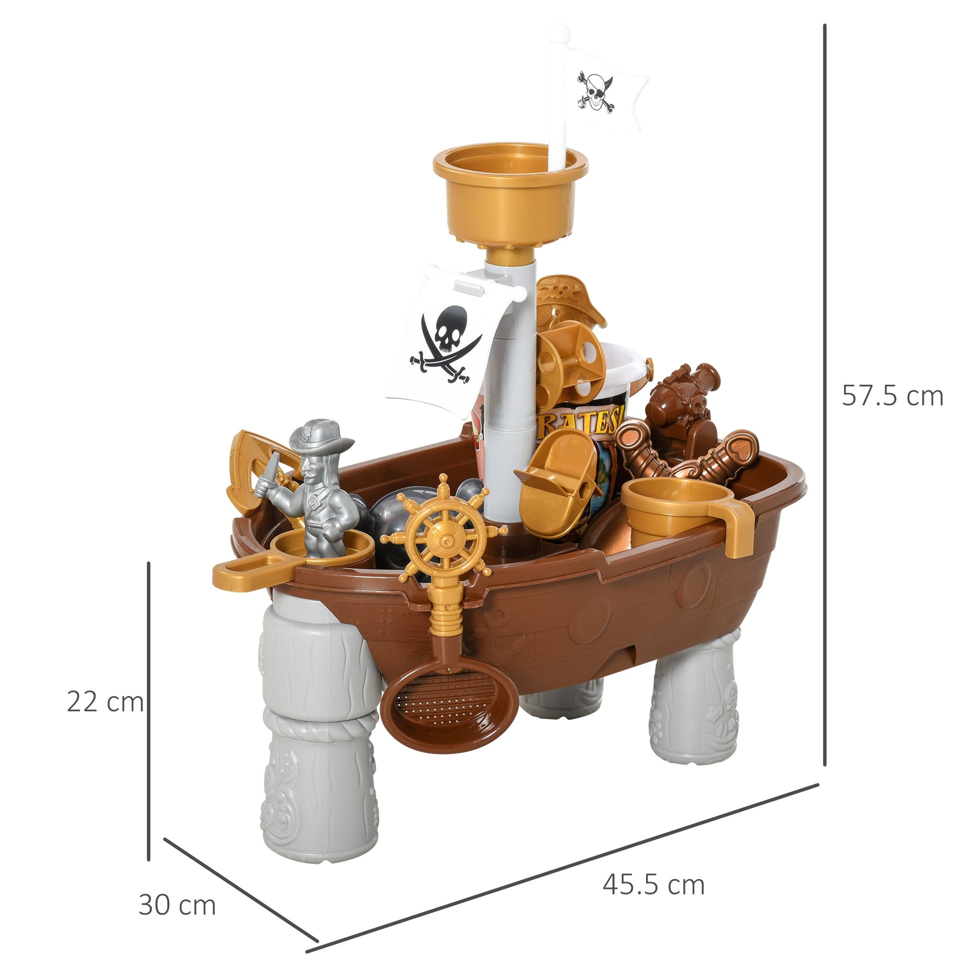 Piurate Ship Water Table Multicoloured by Homcom