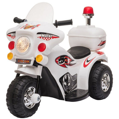 Homcom Toddlers Electric Pp Motorcycle Ride On Trike White