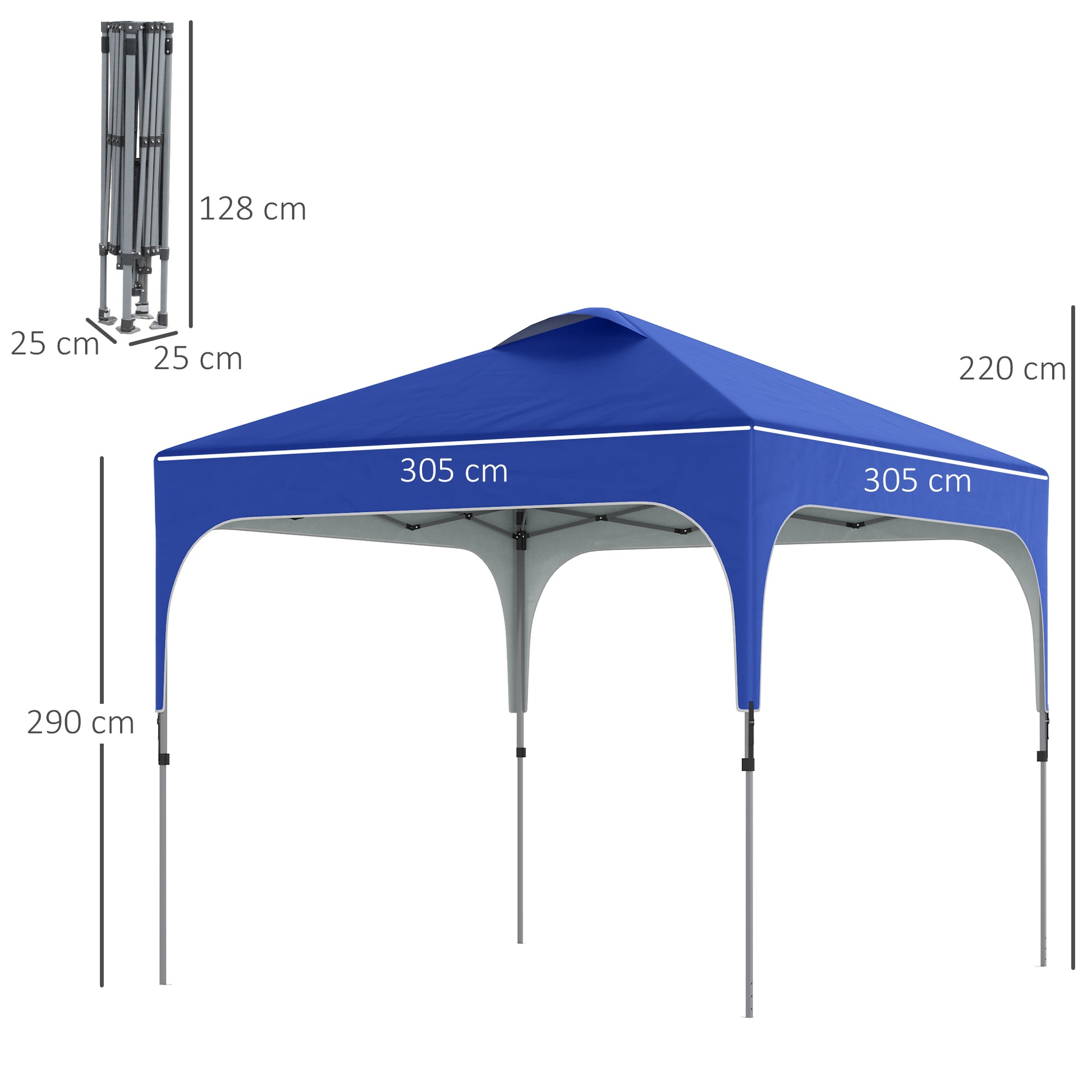 Outsunny 3 x 3 (M) Pop Up Gazebo