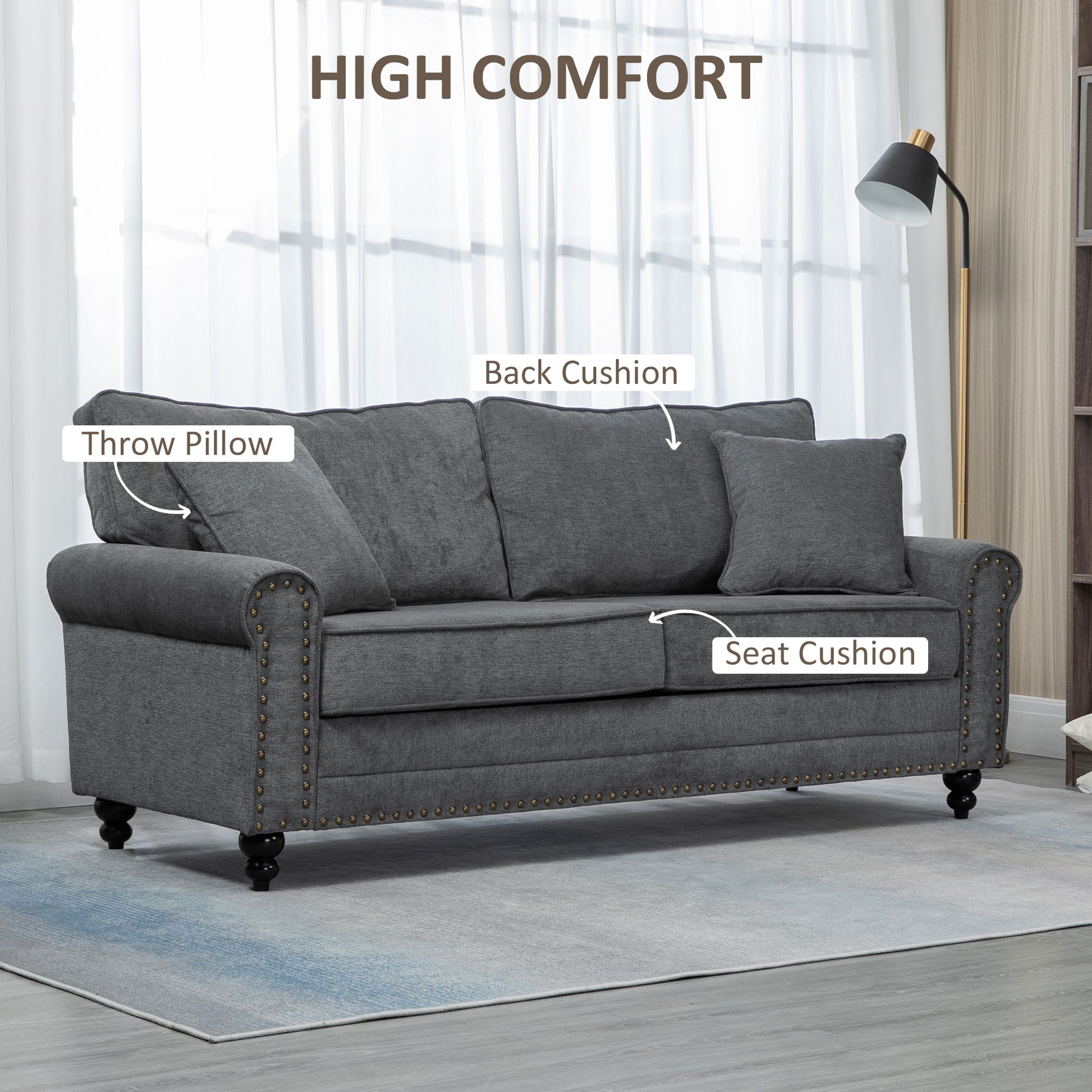 Homcom 2 Seater Sofas for Living Room