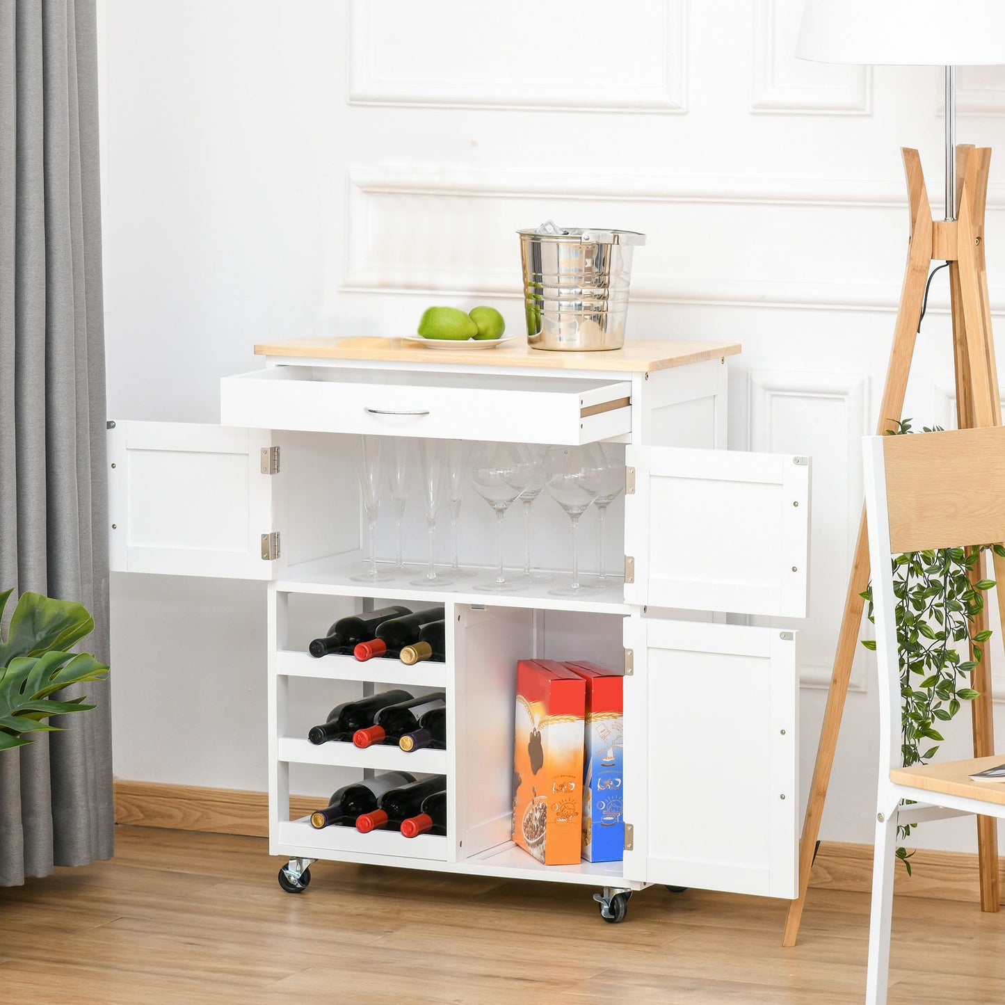 Homcom Modern Kitchen Trolley