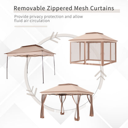 Outsunny 3 x 3(m) Pop Up Gazebo with Netting and Carry Bag