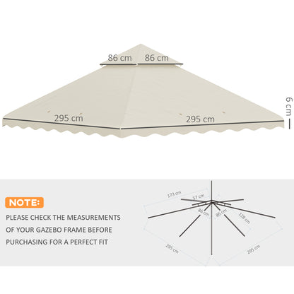 Outsunny 3 x 3 (m) Gazebo Canopy Replacement Covers