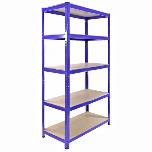 4 x 90cm Blue Storage Racks with 4200kg Capacity, Free Bay Connectors and Mallet