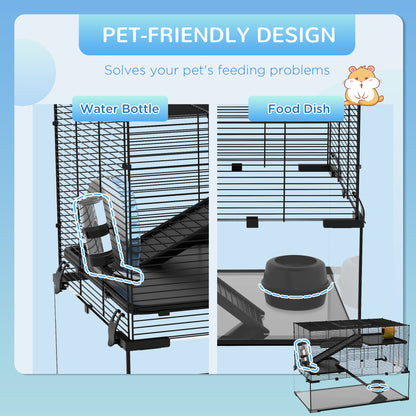 PawHut 3 Tiers Hamster Cage