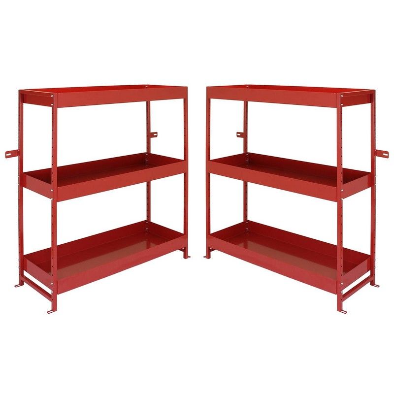 Steel Van Shelvings 116cm - Red Set Of Two Volcano 116cm by Raven