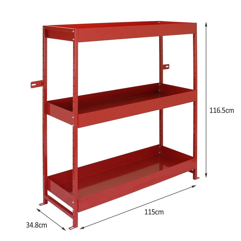 Steel Van Shelvings 116cm - Red Set Of Two Volcano 116cm by Raven