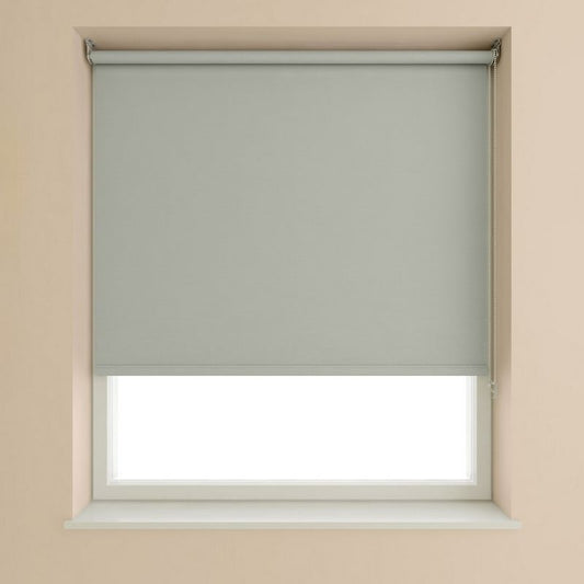 Blackout Roller Blind Light Grey - 120cm Width