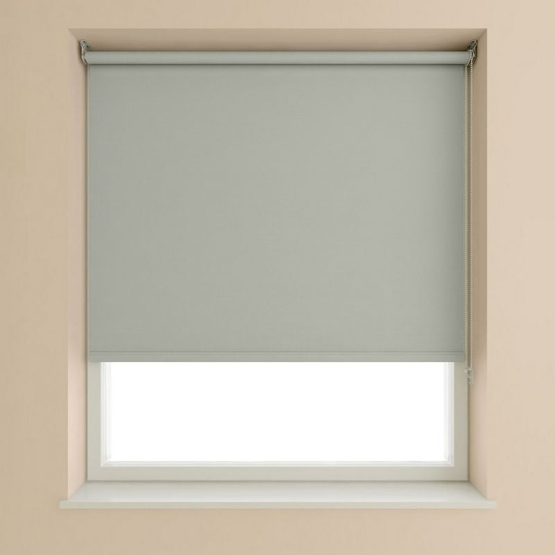 Blackout Roller Blind Light Grey - 150cm Width