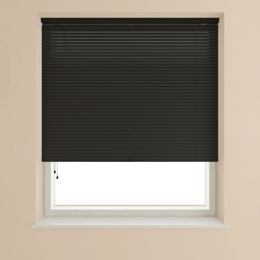 Venetian Blind 25mm Slat Black - 60cm Width