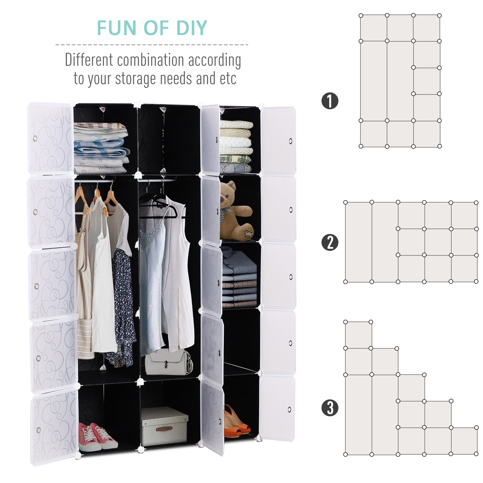 Homcom Portable Wardrobe for Bedroom