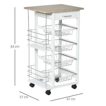 Homcom Rolling Kitchen Cart