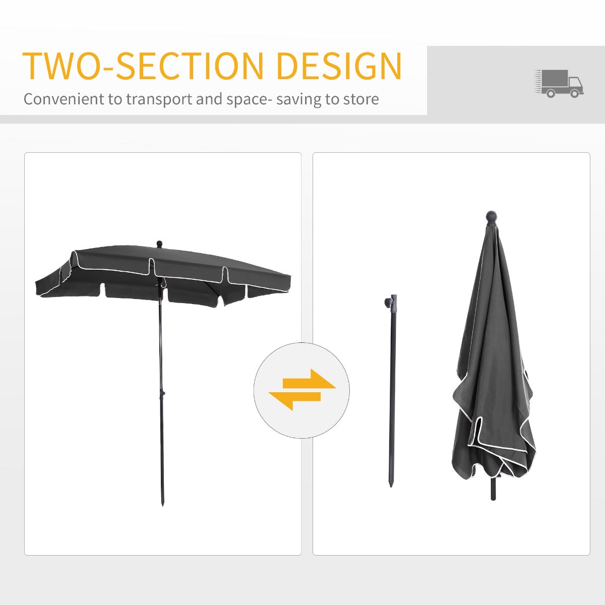 Outsunny Garden Parasol Umbrella