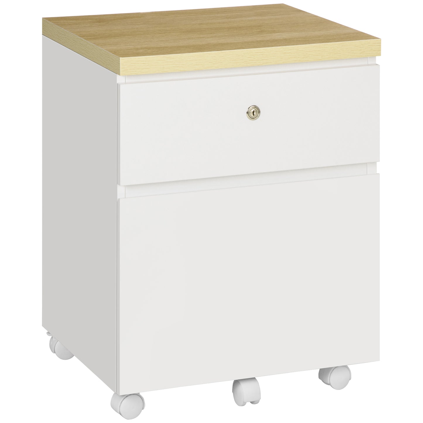 Vinsetto 2-Drawer Filing Cabinet with Lock