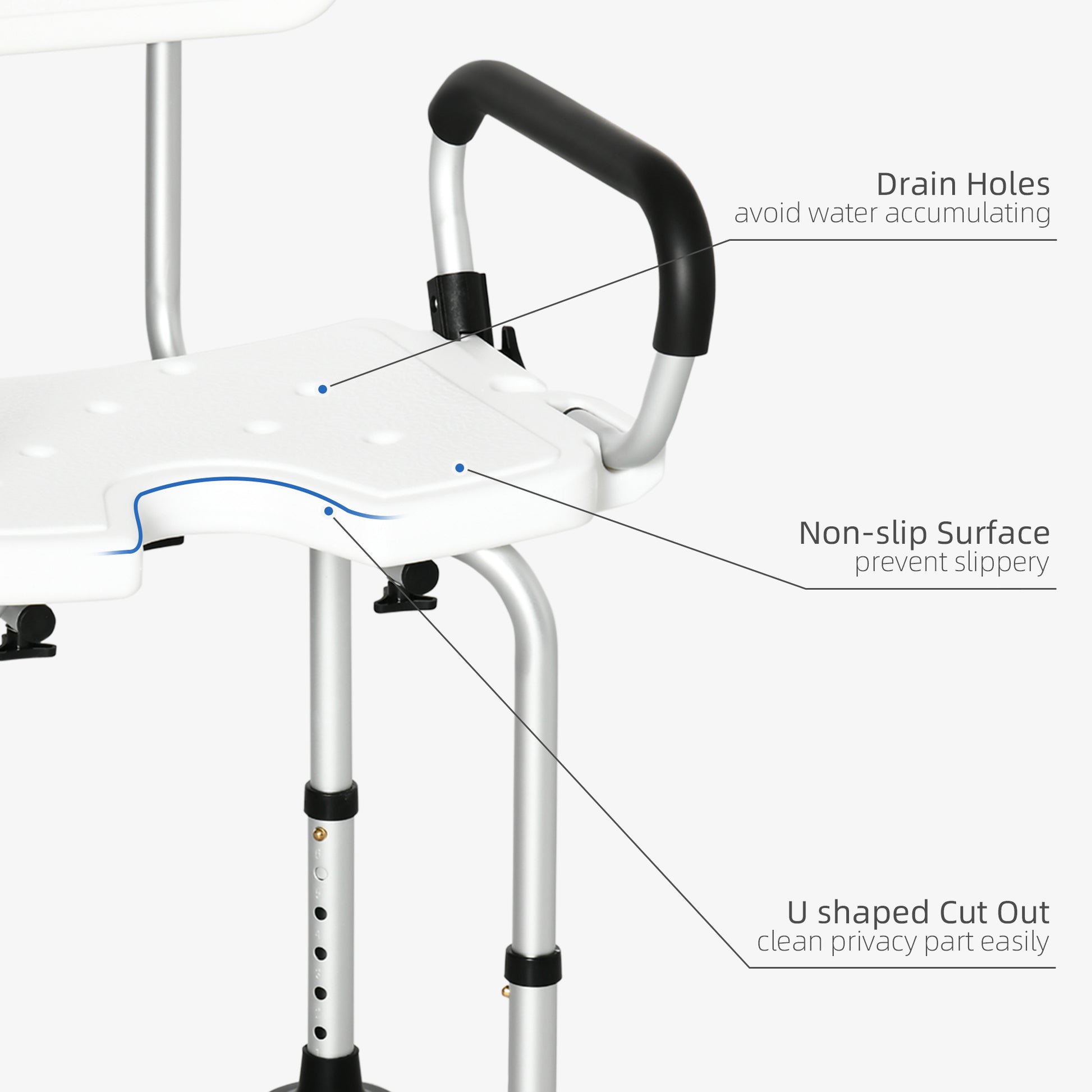 Homcom Shower Chair for the Elderly and Disabled