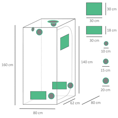 Outsunny Hydroponic Plant Grow Tent