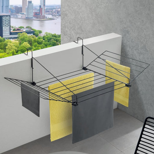 Tomado Hanging Drying Rack Tilburg 12 m Black