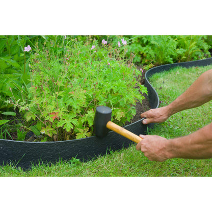 Nature Garden Border Edging Textured 0.12x24 m 5 mm Black