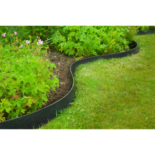 Nature Garden Border Edging Textured 0.12x24 m 5 mm Black