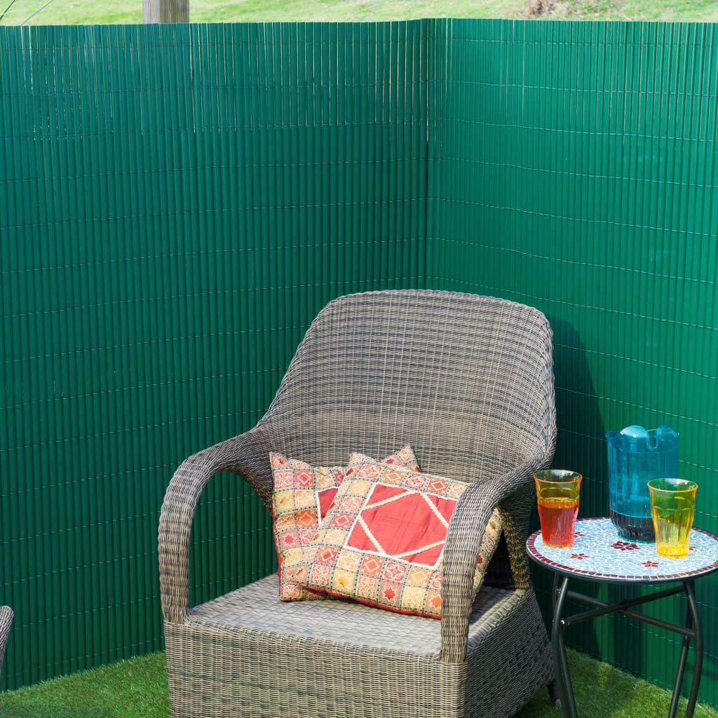 Nature Double Sided Garden Screen PVC 1x3m Green