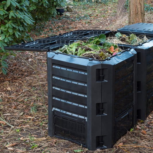 Compost Bin Black 1200 L 6071483