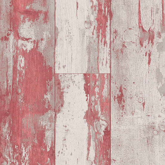 DUTCH WALLCOVERINGS Wallpaper Wood Red and Beige