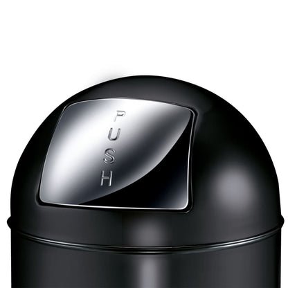 EKO Waste Bin with Push Lid 40 L Matte Black