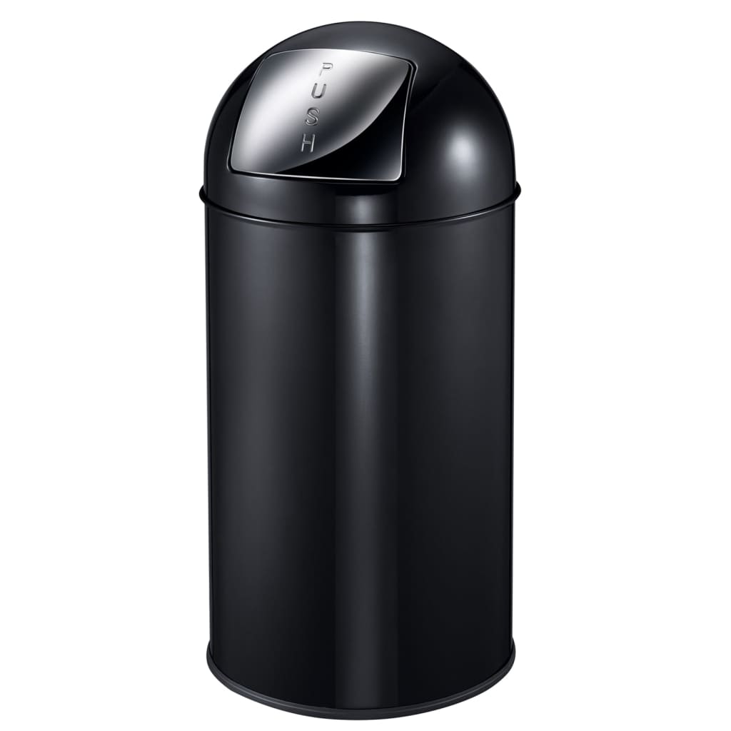 EKO Waste Bin with Push Lid 40 L Black