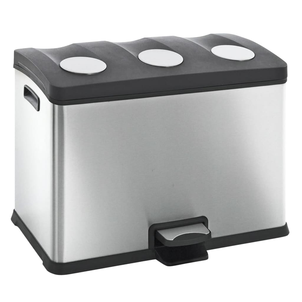 EKO Pedal Bin Rejoice 3x12 L Matte Silver