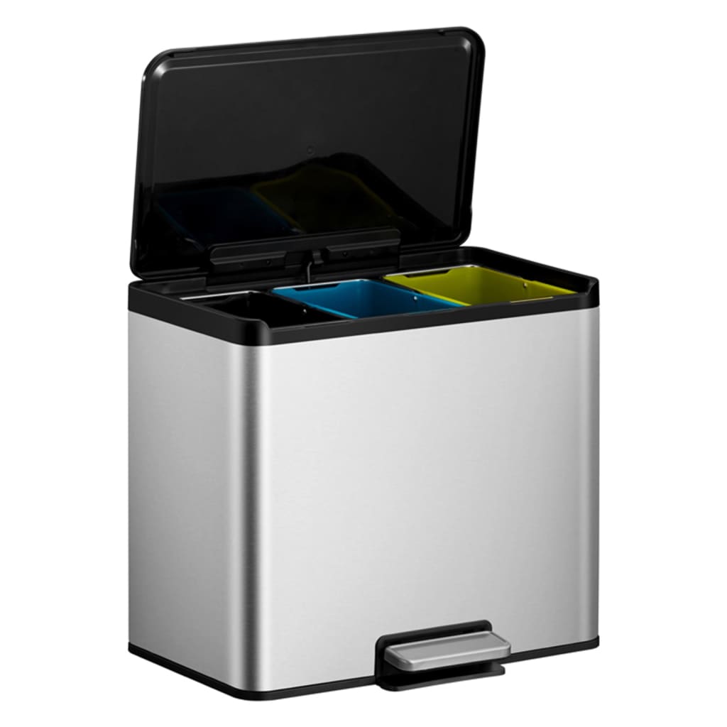 EKO Pedal Bin Essential 3x9 L Matte Silver