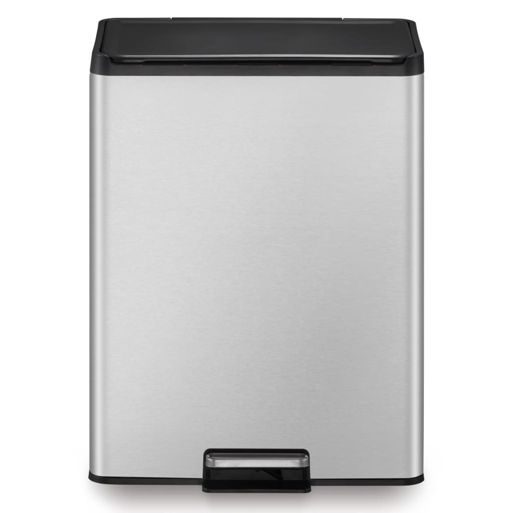 EKO Pedal Bin Essential 2x20 L Matte Silver