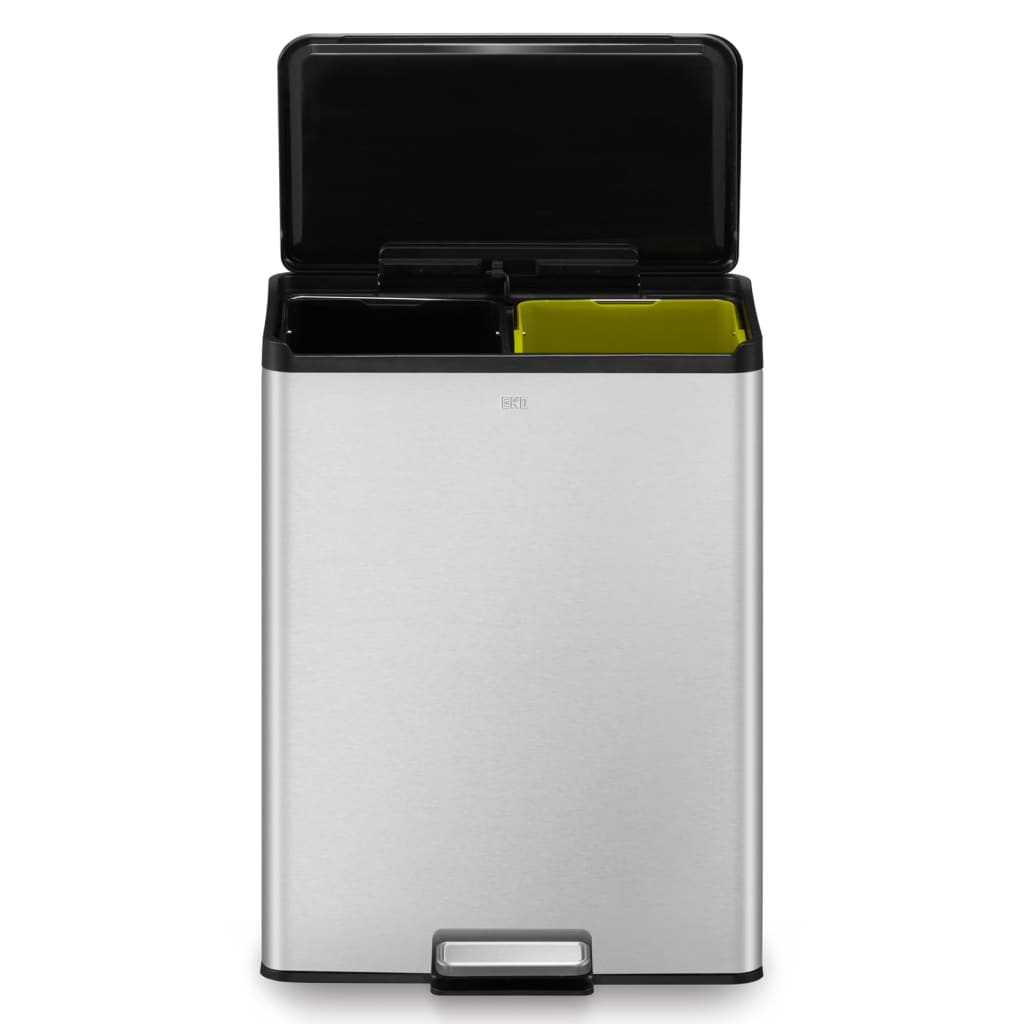 EKO Pedal Bin Essential 2x20 L Matte Silver