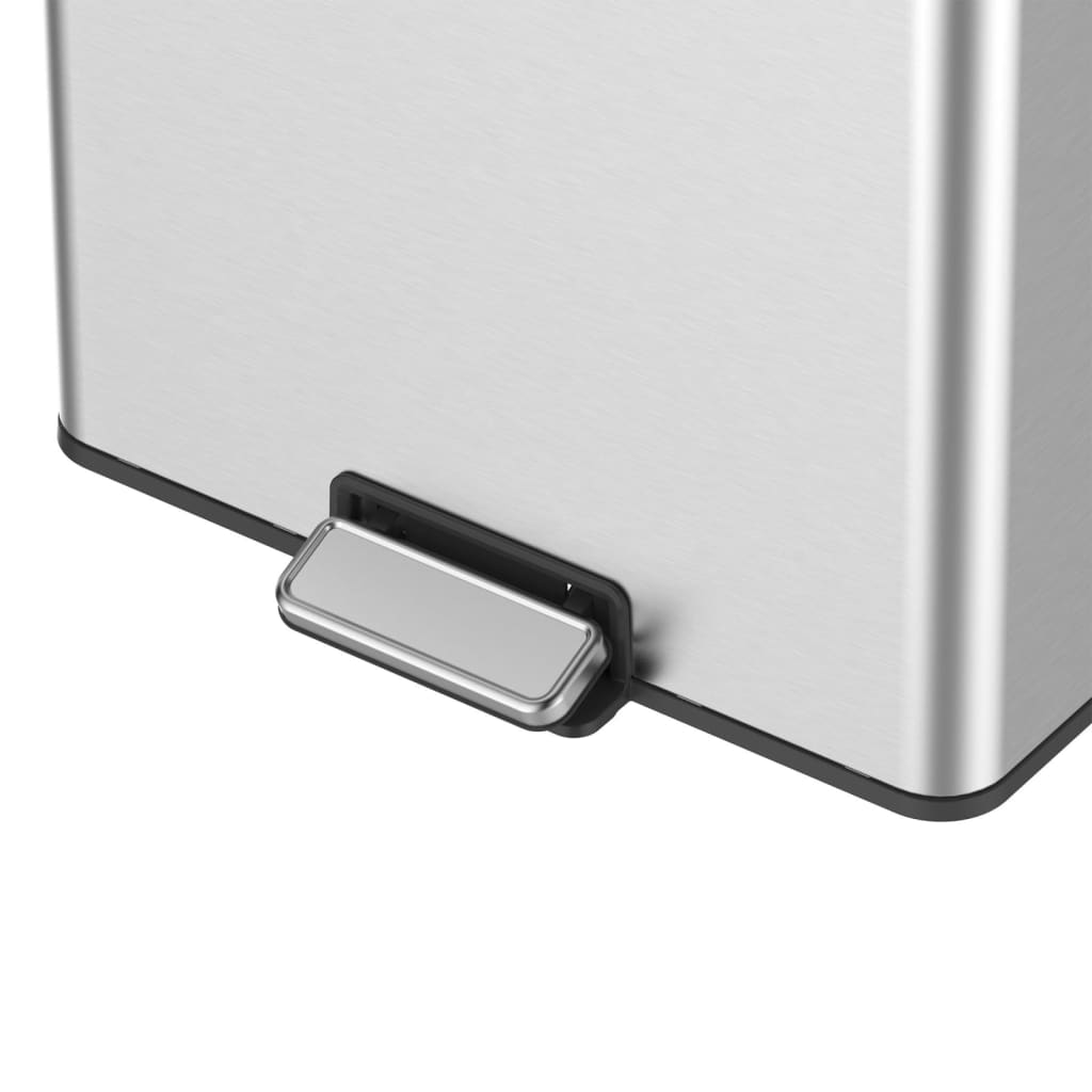 EKO Pedal Bin Essential 2x20 L Matte Silver