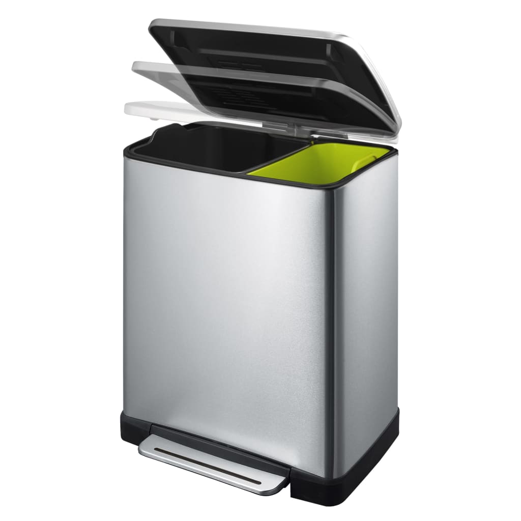 EKO Step Bin E-Cube 28 L+18 L Silver