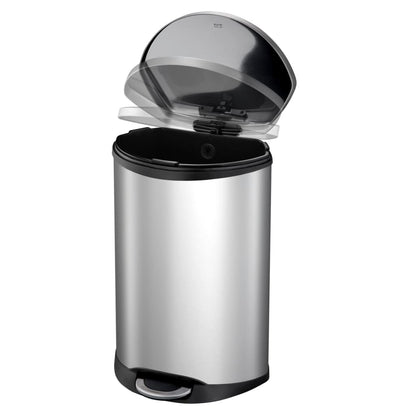 EKO Pedal Bin Shell 50 L Matte Silver