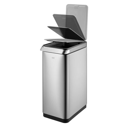 EKO Waste Bin Touch Bar 30 L Matte Silver