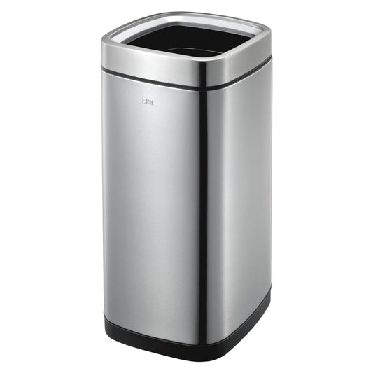 EKO Open Top Waste Bin Laguna 35 L Matte Silver