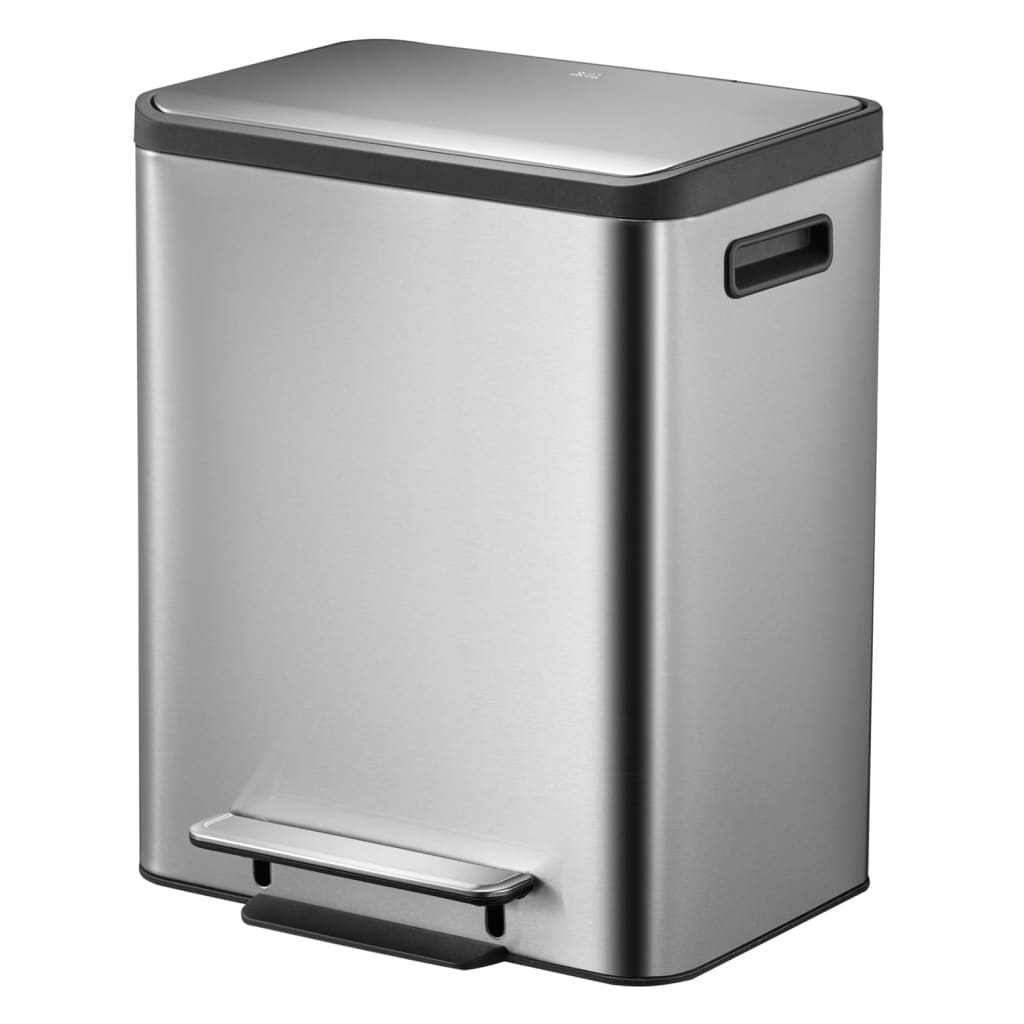 EKO Pedal Bin EcoCasa 2x15 L Matte Silver