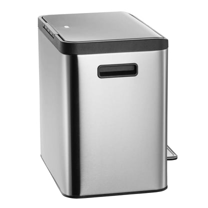 EKO Pedal Bin EcoCasa 2x15 L Matte Silver