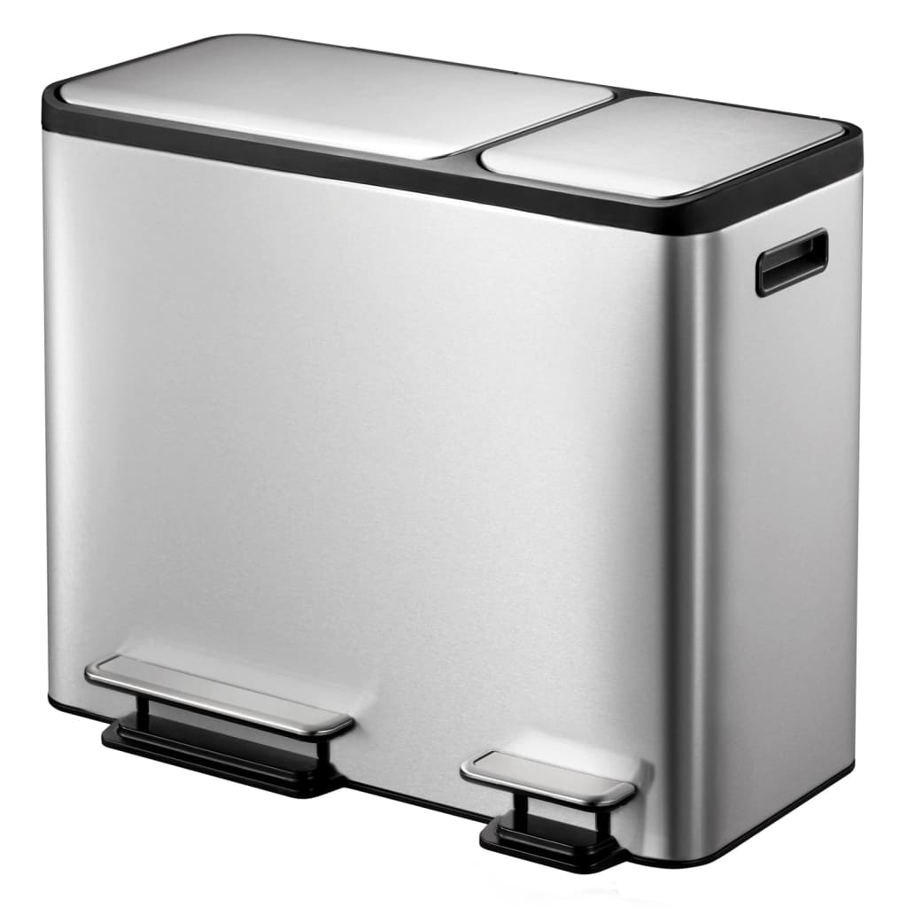 EKO Pedal Bin EcoCasa 30+15 L Matte Silver