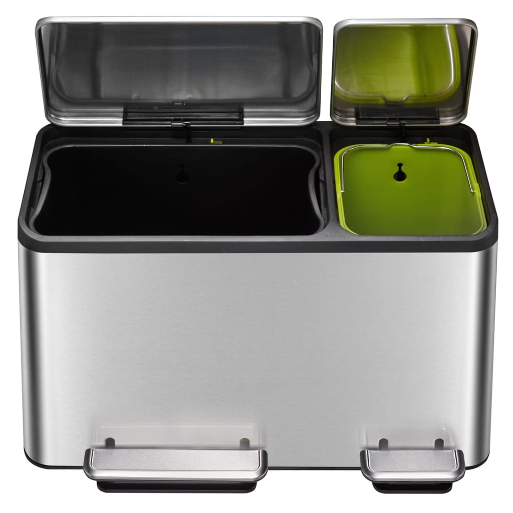 EKO Pedal Bin EcoCasa 30+15 L Matte Silver